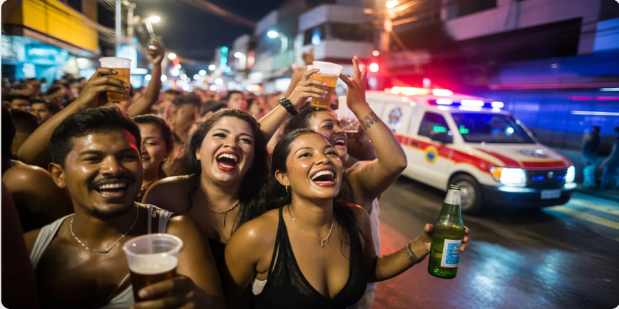 Entre a alegria e o excesso: o Carnaval também revela seus impactos invisíveis sobre a saúde e a segurança da população.